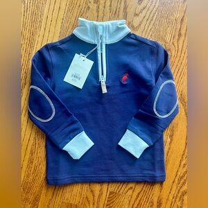 The Beaufort Bonnet Company Navy and White Kids Pullover